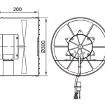 Exaustor E Ventilador 30cm Qualitas Eq300m4 Alta Temperatura