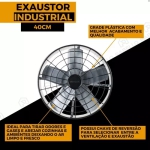 Exaustor Axial 40cm Ventisol Comercial Parede Alta Vazão