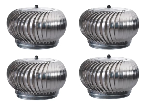 Kit 4 Exaustor Eólico Mobi 24 Polegadas Completo S/juros