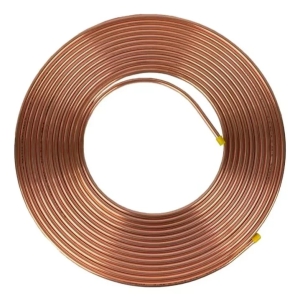 Tubulação Cano De Cobre 1/4 Flexível Panqueca Com 15 Metros